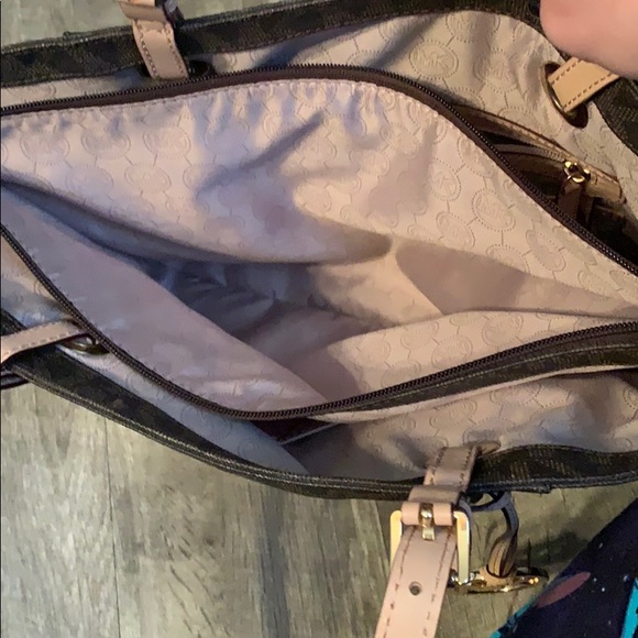 Barely Used Beige and Brown Michael Kors Purse - Picture 10 of 12